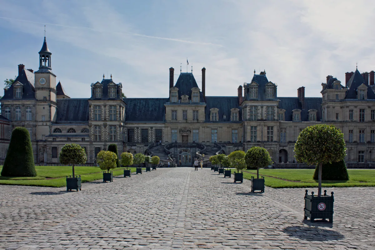 Facade and Cour d'Honneur at the Palace of Fontainebleau